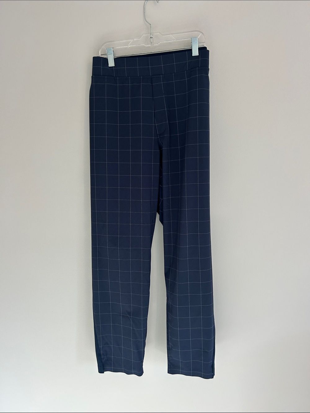 Athleta Brooklyn Ankle Pant Navy Pattern Size 18 Stretch Travel Workwear